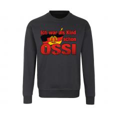 Ich war als Kind schon Ossi - Männer Pullover - grau