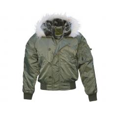 N2B Flieger Jacke mit Kapuze oliv