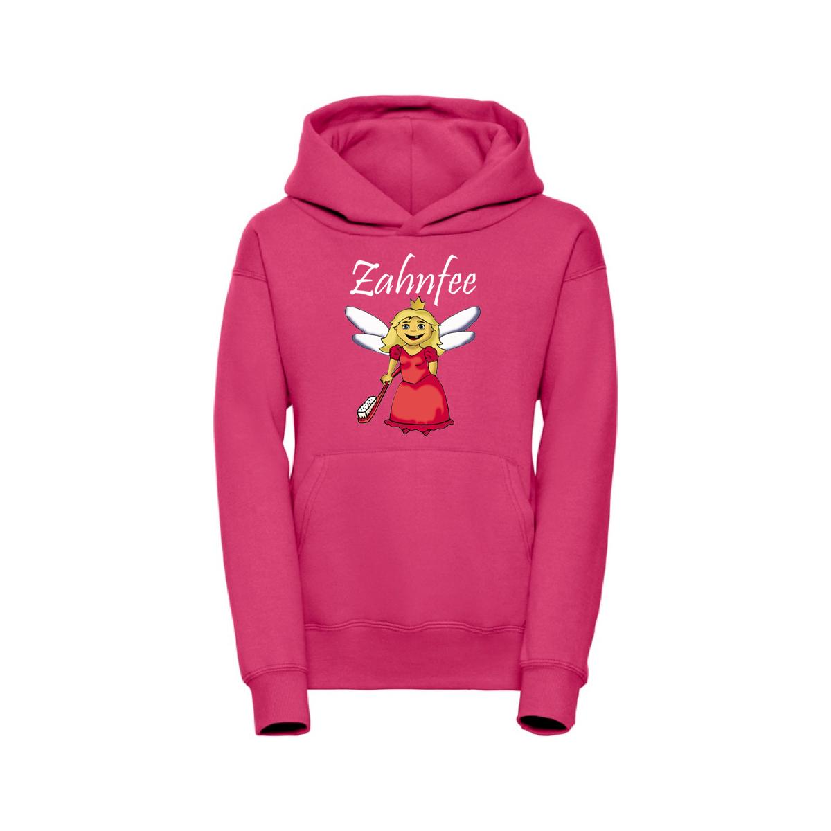 Zahnfee Logo Zahnbürste Kinder Kapuzenpullover pink