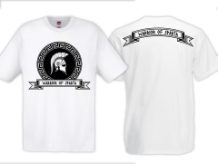 Warrior of Sparta - Männer T-Shirt - weiß